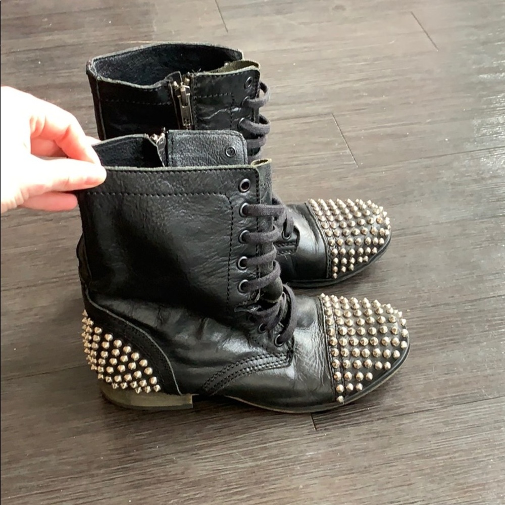 Steve Madden Leather Studded Boots